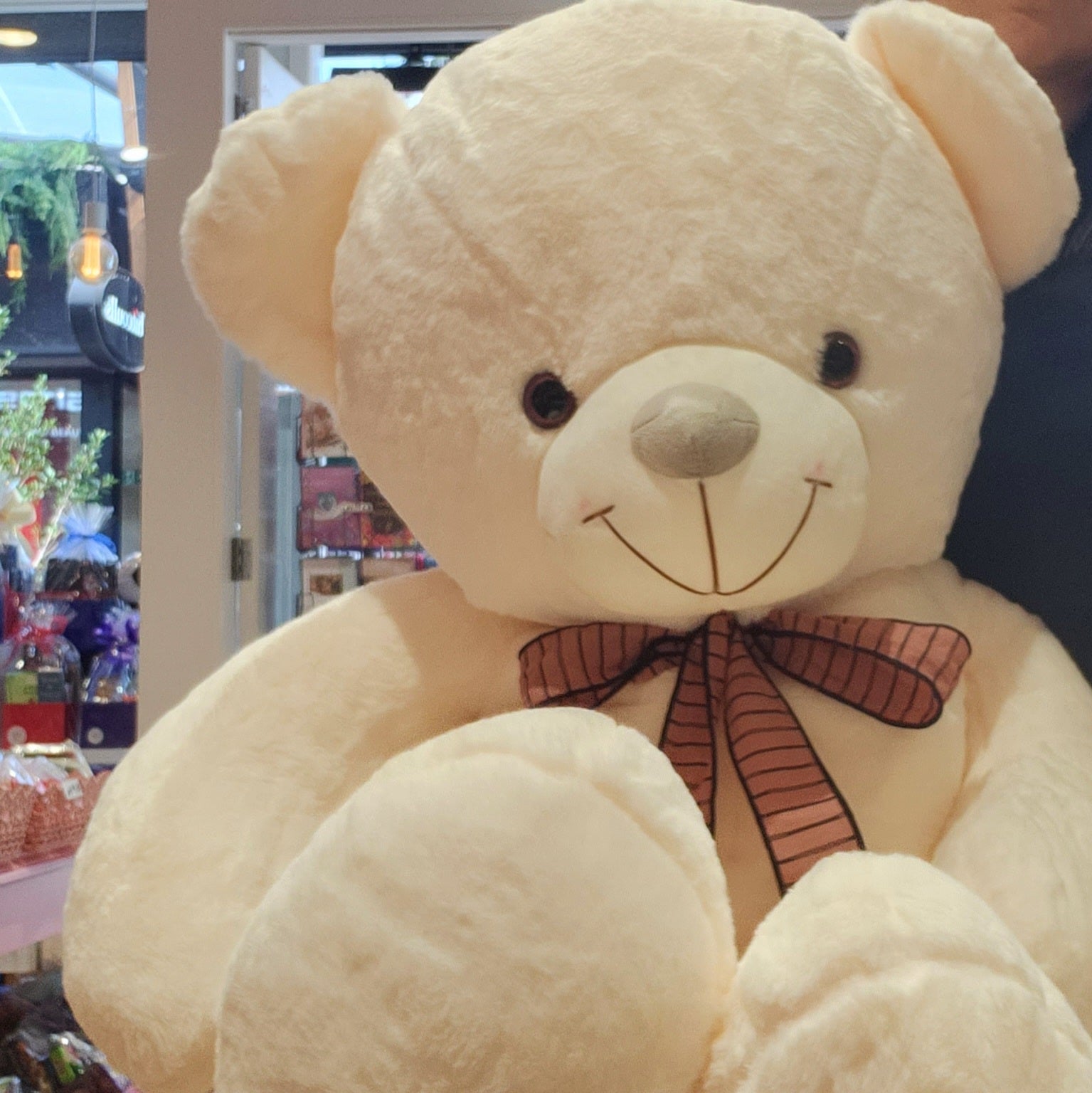 Lovely Giant Teddy Bear (1m tall) Ivory – THESWEETLANDNZ